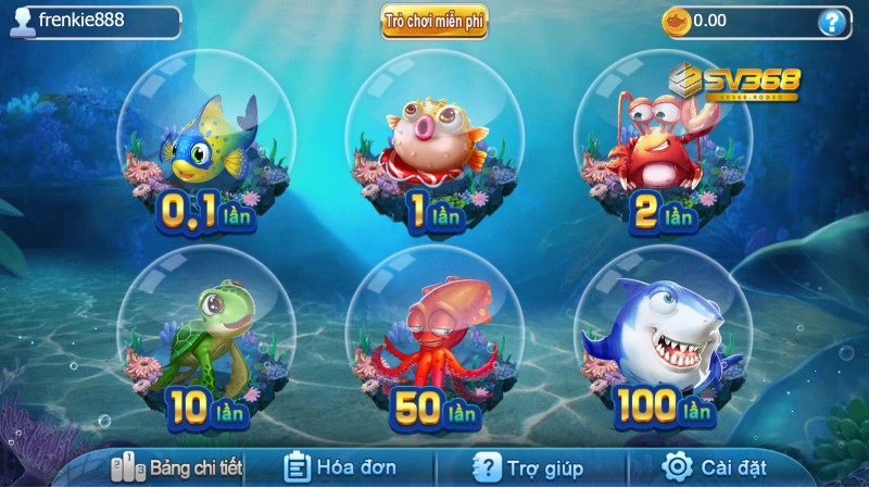Săn thưởng liền tay với hệ thông game bắn cá SV368