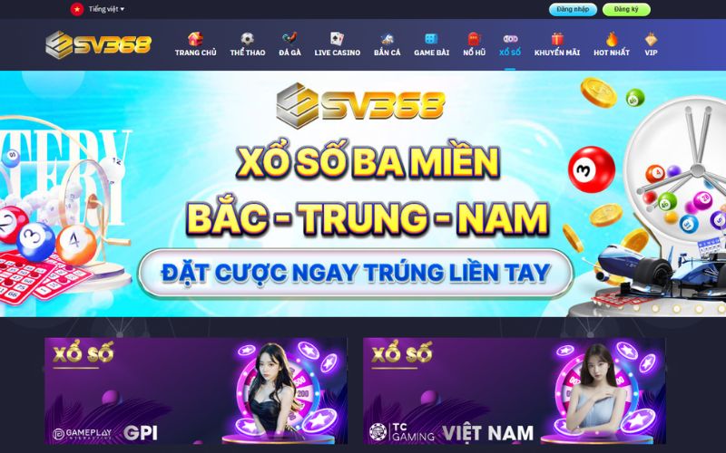 Xổ Số SV368 – Sảnh Lô Đề Online Top 1 Việt Nam 2025